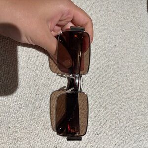 Rectangle Brown Sunglasses